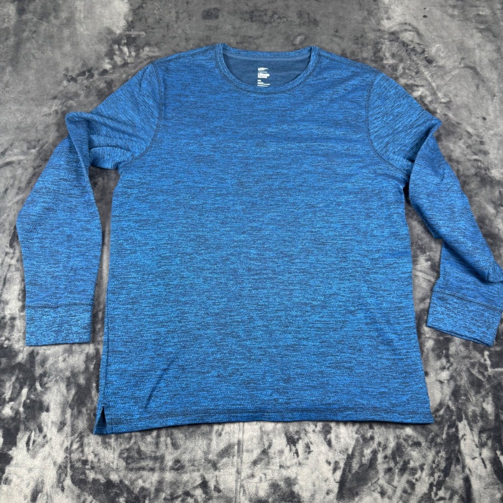 Urban Pipeline Long Sleeve Tee Mens XXL Navy Space Dye Ultimate SuperSoft